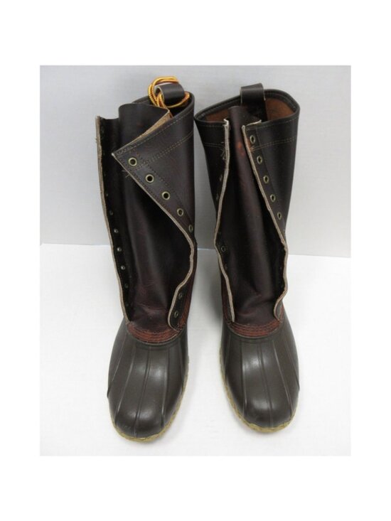 LL Bean Duck Boots 11 D Maine Signature Leather Hunting Shoes  USA main image 4